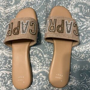 a new day Beige Slide Sandals